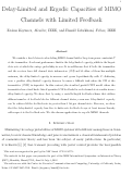 Cover page: Delay-Limited and Ergodic Capacities of MIMO Channels With Limited Feedback