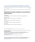 Cover page: Cryoglobulinemia Leading to the Diagnosis of Low Grade Serous Ovarian Carcinoma.