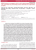 Cover page: NFATc3 plays an oncogenic role in oral/oropharyngeal squamous cell carcinomas by promoting cancer stemness via expression of OCT4