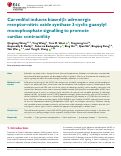 Cover page: Carvedilol induces biased β1 adrenergic receptor-nitric oxide synthase 3-cyclic guanylyl monophosphate signalling to promote cardiac contractility