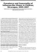 Cover page: Prevalence and Seasonality of Influenza-like Illness in Children, Nicaragua, 2005–2007 - Volume 15, Number 3—March 2009 - Emerging Infectious Diseases journal - CDC