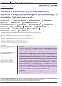 Cover page: The P522R protective variant of PLCG2 promotes the expression of antigen presentation genes by human microglia in an Alzheimer's disease mouse model