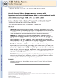 Cover page: Occult chronic kidney disease among persons with hypertension in the United States