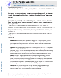 Cover page: Insights from Adopting a Data Commons Approach for Large-scale Observational Cohort Studies: The California Teachers Study