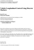 Cover page: Vehicle Longitudinal Control Using Discrete Markers