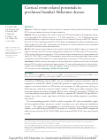 Cover page: Cortical event-related potentials in preclinical familial Alzheimer disease