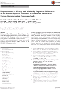 Cover page: Responsiveness to Change and Minimally Important Differences of the Patient-Reported Outcomes Measurement Information System Gastrointestinal Symptoms Scales