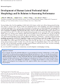 Cover page: Development of Human Lateral Prefrontal Sulcal Morphology and Its Relation to Reasoning Performance.