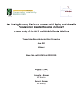 Cover page: Can Sharing Economy Platforms Increase Social Equity for Vulnerable Populations in Disaster Response and Relief? A Case Study of the 2017 and 2018 California Wildfires