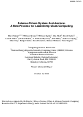 Cover page: Science-driven system architecture: A new process for leadership class computing