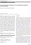 Cover page: Encoding hydrologic information via a fractal geometric approach and its extensions