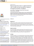 Cover page: Beyond signal functions in global obstetric care: Using a clinical cascade to measure emergency obstetric readiness