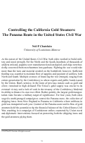 Cover page: Controlling the California Gold Steamers: The Panama Route in the United States Civil War