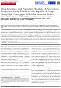 Cover page: Drug-Resistance and Population Structure of Plasmodium falciparum Across the Democratic Republic of Congo Using High-Throughput Molecular Inversion Probes