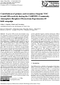 Cover page: Contributions of primary and secondary biogenic VOC tototal OH reactivity during the CABINEX (Community Atmosphere-Biosphere INteractions Experiments)-09 field campaign