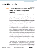 Cover page: Automated classification of estrous stage in rodents using deep learning