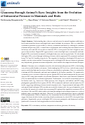 Cover page: Glaucoma through Animal’s Eyes: Insights from the Evolution of Intraocular Pressure in Mammals and Birds