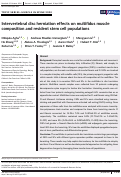 Cover page: Intervertebral disc herniation effects on multifidus muscle composition and resident stem cell populations.