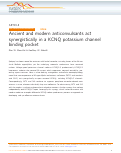 Cover page: Ancient and modern anticonvulsants act synergistically in a KCNQ potassium channel binding pocket