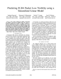 Cover page: Predicting H.264 Packet Loss Visibility using a Generalized Linear Model