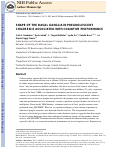 Cover page: Shape of the basal ganglia in preadolescent children is associated with cognitive performance