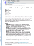 Cover page: Access and Utilization of Health Care by Adults with Spina Bifida.