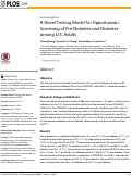 Cover page: A Novel Testing Model for Opportunistic Screening of Pre-Diabetes and Diabetes among U.S. Adults