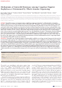 Cover page: Mechanisms of Linezolid Resistance among Coagulase-Negative Staphylococci Determined by Whole-Genome Sequencing