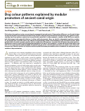 Cover page: Dog colour patterns explained by modular promoters of ancient canid origin