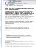 Cover page: Kidney tubule health scores and their associations with incident CKD in women living with HIV