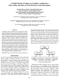 Cover page: A Unified Model of Fatigue in a Cognitive Architecture:Time-of-Day and Time-on-Task Effects on Task Performance