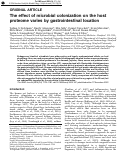 Cover page: The effect of microbial colonization on the host proteome varies by gastrointestinal location.