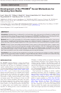 Cover page: Development of the PROMIS Social Motivations for Smoking item banks.