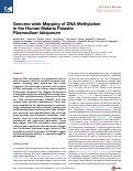 Cover page: Genome-wide mapping of DNA methylation in the human malaria parasite Plasmodium falciparum.