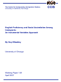 Cover page: English Proficiency and Social Assimilation Among Immigrants: An Instumental-Variables Approach