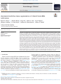 Cover page: Automated multiclass tissue segmentation of clinical brain MRIs with lesions