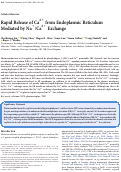 Cover page: Rapid Release of Ca2+ from Endoplasmic Reticulum Mediated by Na+/Ca2+ Exchange.