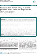 Cover page: Ras-association domain family 1C protein promotes breast cancer cell migration and attenuates apoptosis