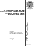 Cover page: An Assessment Of Battery And Hydrogen Energy Storage Systems Integrated With Wind Energy Resources In California