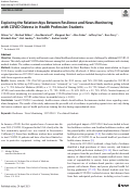 Cover page: Exploring the Relationships Between Resilience and News Monitoring with COVID Distress in Health Profession Students