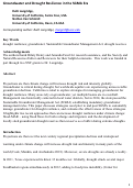Cover page: Groundwater and Drought Resilience in the SGMA Era
