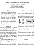 Cover page: Holistic Processing Develops Because it is Good