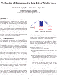 Cover page: Verification of Communicating Data-Driven Web Services