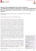 Cover page: Human Immunodeficiency Virus (HIV) and Human Cytomegalovirus (HCMV) Coinfection of Infant Tonsil Epithelium May Synergistically Promote both HIV-1 and HCMV Spread and Infection.