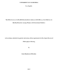 Cover page: The Effectiveness of a Health Education Intervention on Self-Efficacy for Adherence to Healthy Behaviors among Women with Gestational Diabetes