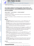 Cover page: Associations between Sociodemographic Characteristics and Sexual Risk Behaviors among Methamphetamine-using Men who Have Sex with Men