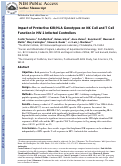 Cover page: Impact of protective killer inhibitory receptor/human leukocyte antigen genotypes on natural killer cell and T-cell function in HIV-1-infected controllers