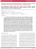 Cover page: Detection rate of actionable mutations in diverse cancers using a biopsy-free (blood) circulating tumor cell DNA assay