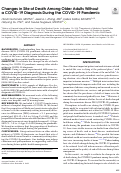 Cover page: Changes in Site of Death Among Older Adults Without a COVID-19 Diagnosis During the COVID-19 Pandemic.