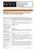 Cover page: Endoscopic ultrasound-through-the-needle biopsy in pancreatic cystic lesions: A large single center experience.